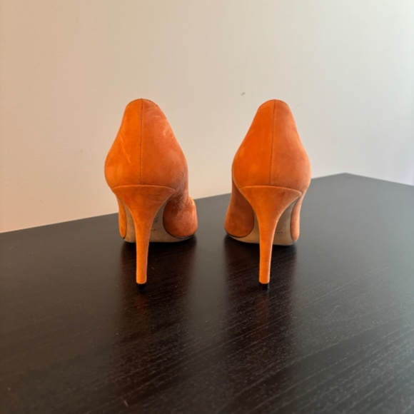 Furla Orange Suede Pump - Picture 5 of 6